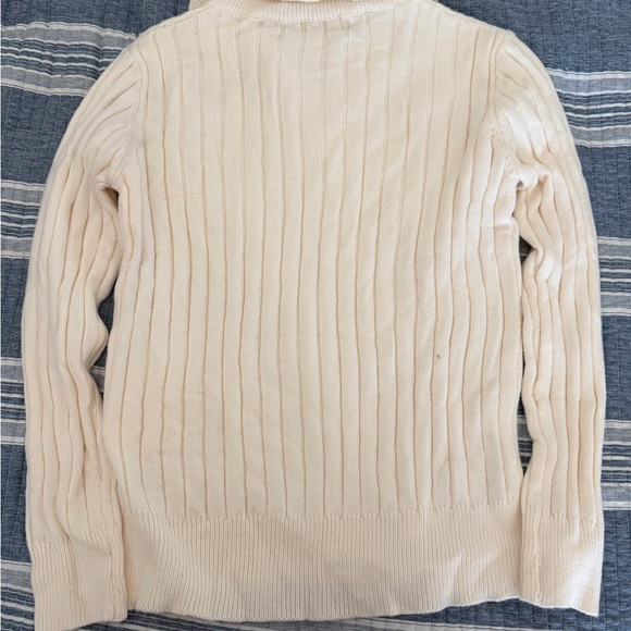 Cream Ribbed Knit Sweater - Picture 2 of 3
